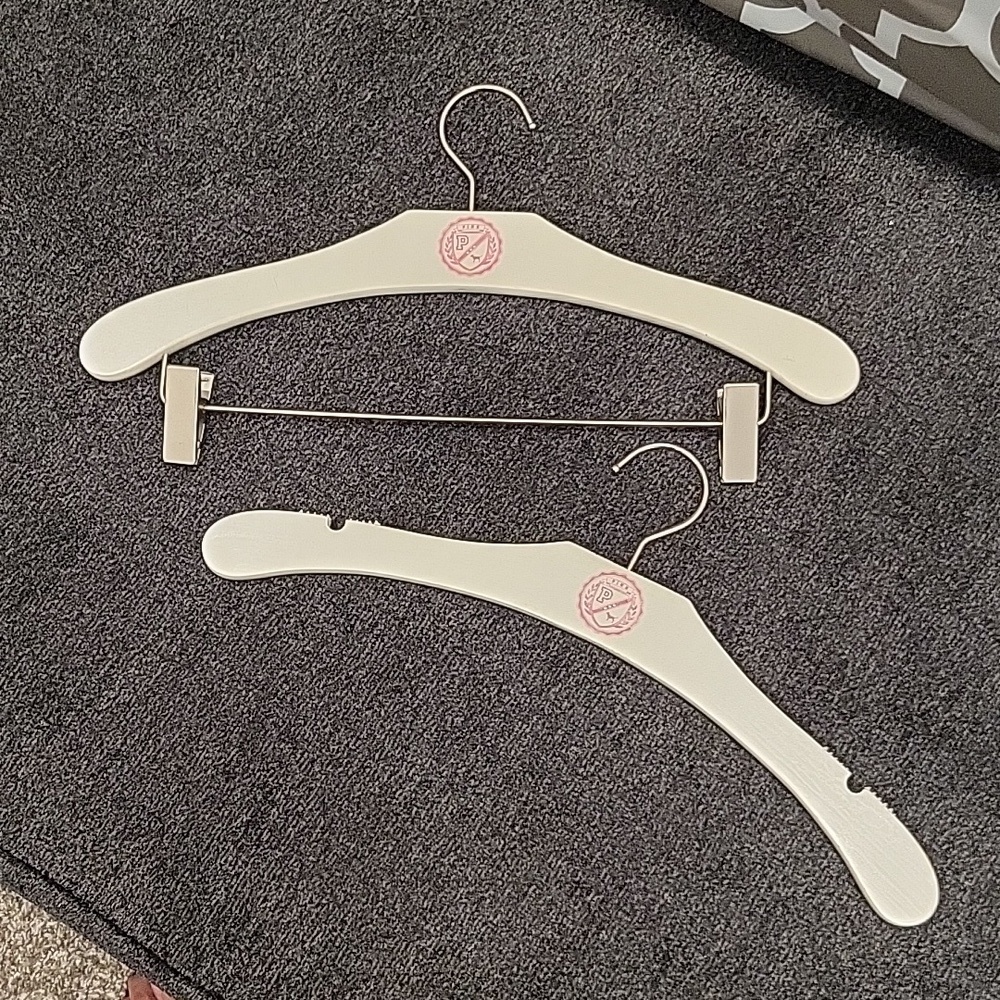vs PINK Wooden Hangers